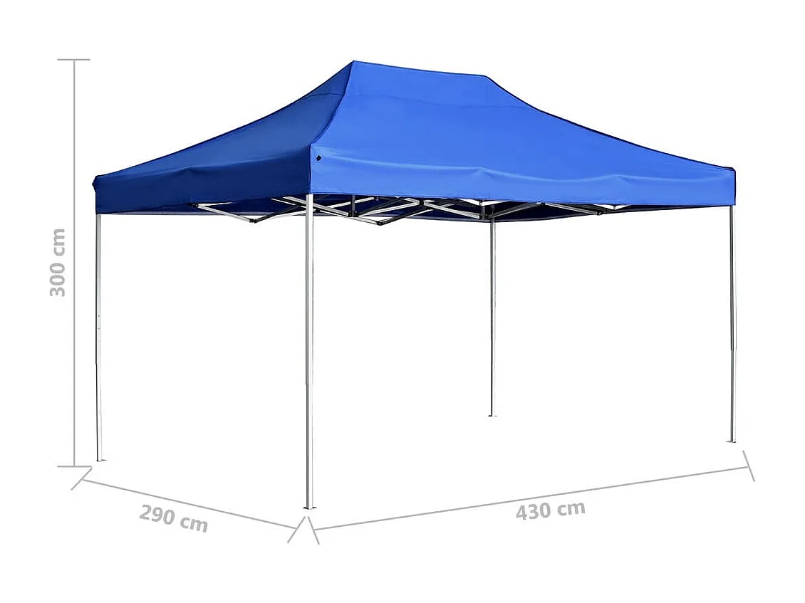 Carpa plegable profesional de aluminio azul 4,5x3 m