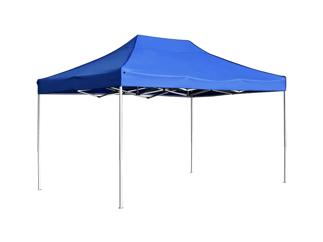Profi-Partyzelt Faltbar Aluminium 4,5x3 m Blau