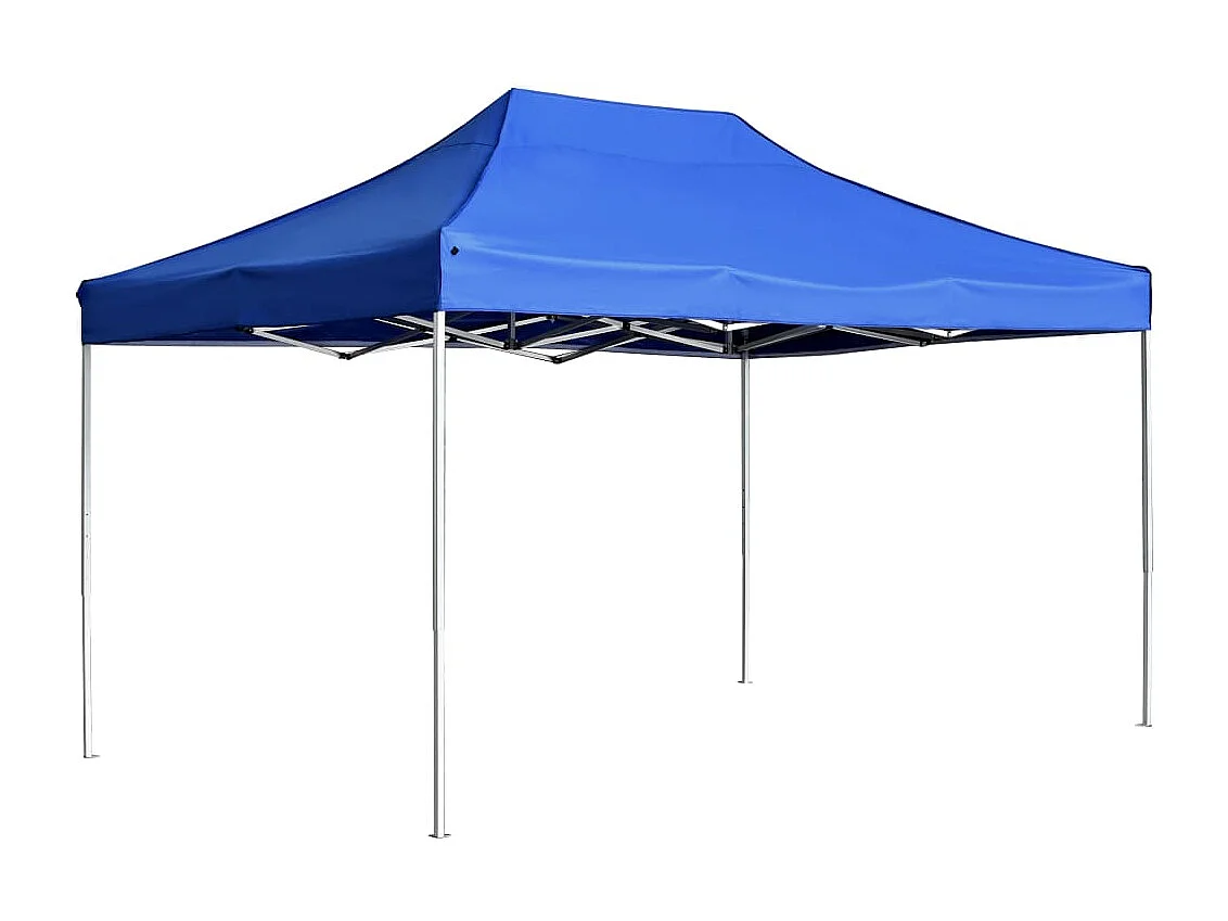 Gazebo Professionale Pieghevole Alluminio 4,5x3 m Blu