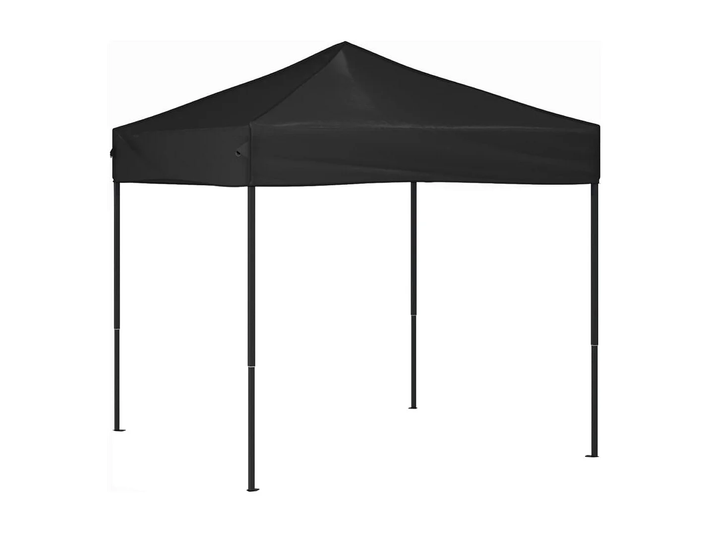 Carpa para fiestas plegable negro 2x2 m