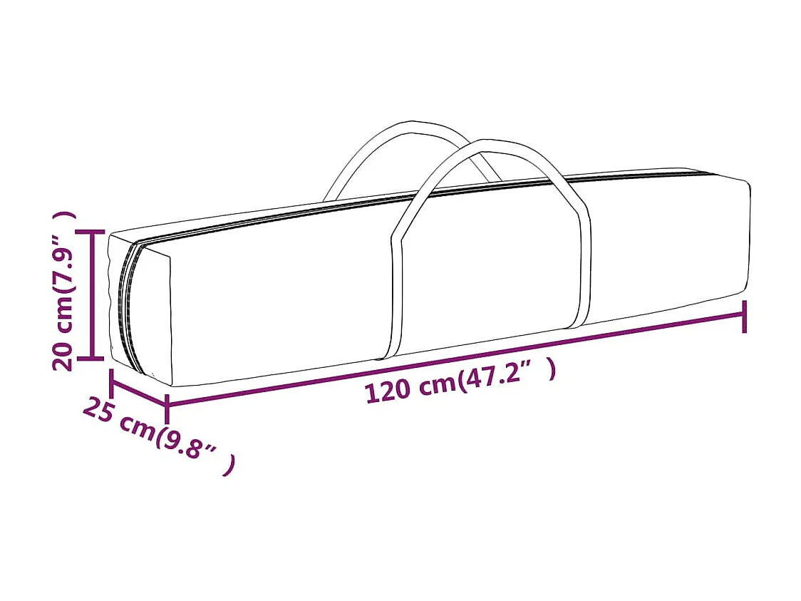 Partytent inklapbaar 2x2 m zwart