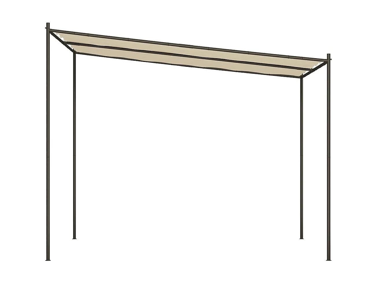 Belvédère beige 3x3 m 180 g/m² tissu et acier
