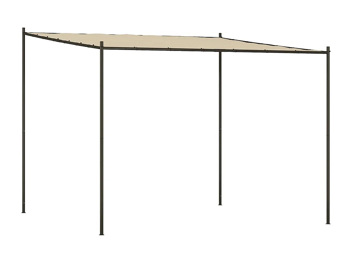 Belvédère beige 3x3 m 180 g/m² tissu et acier