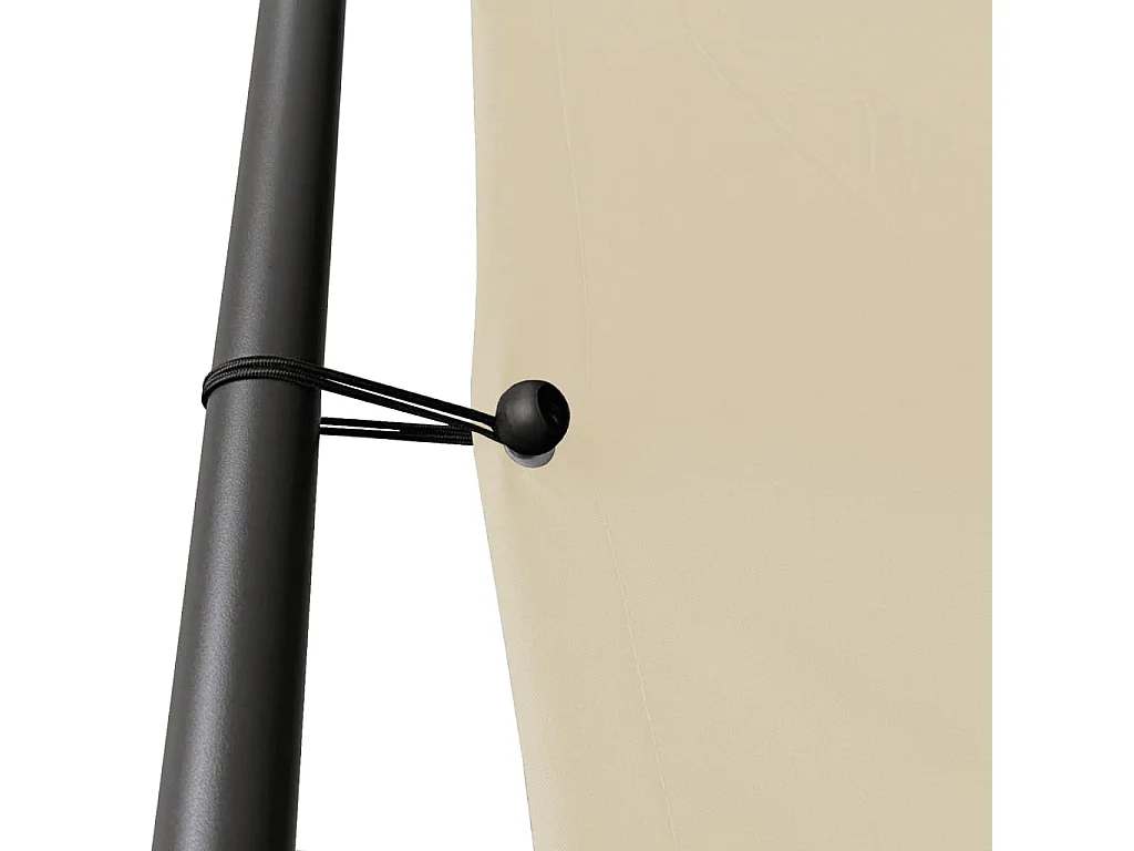 Belvédère beige 3x3 m 180 g/m² tissu et acier