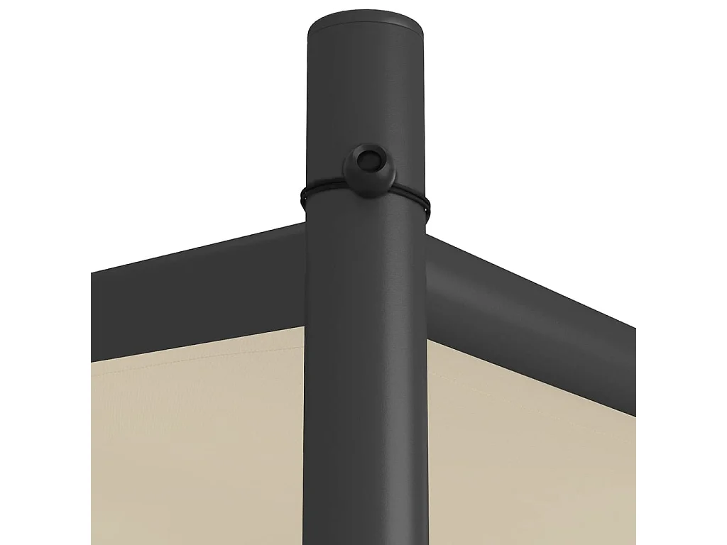 Belvédère beige 3x3 m 180 g/m² tissu et acier