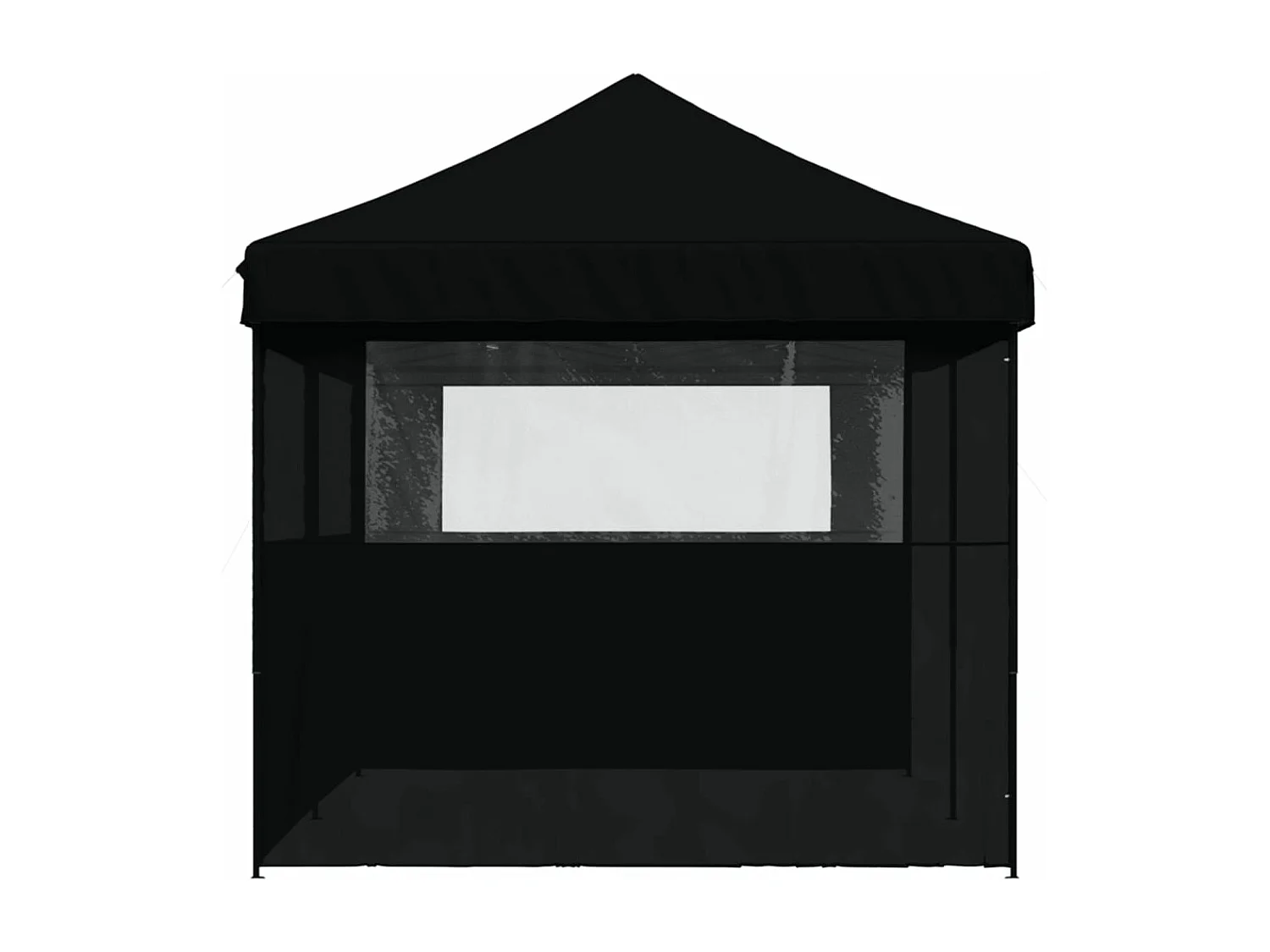 Tente de réception pliable escamotable 3 parois latérales noir