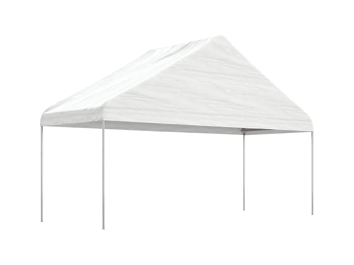 Belvédère avec toit blanc 5,88x2,23x3,75 m polyéthylène