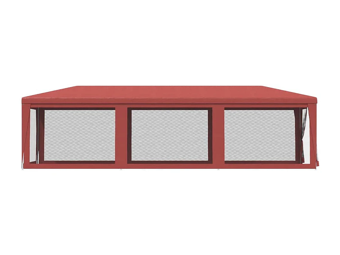 Tente de fête avec 8 parois latérales en maille Rouge 3x9m PEHD