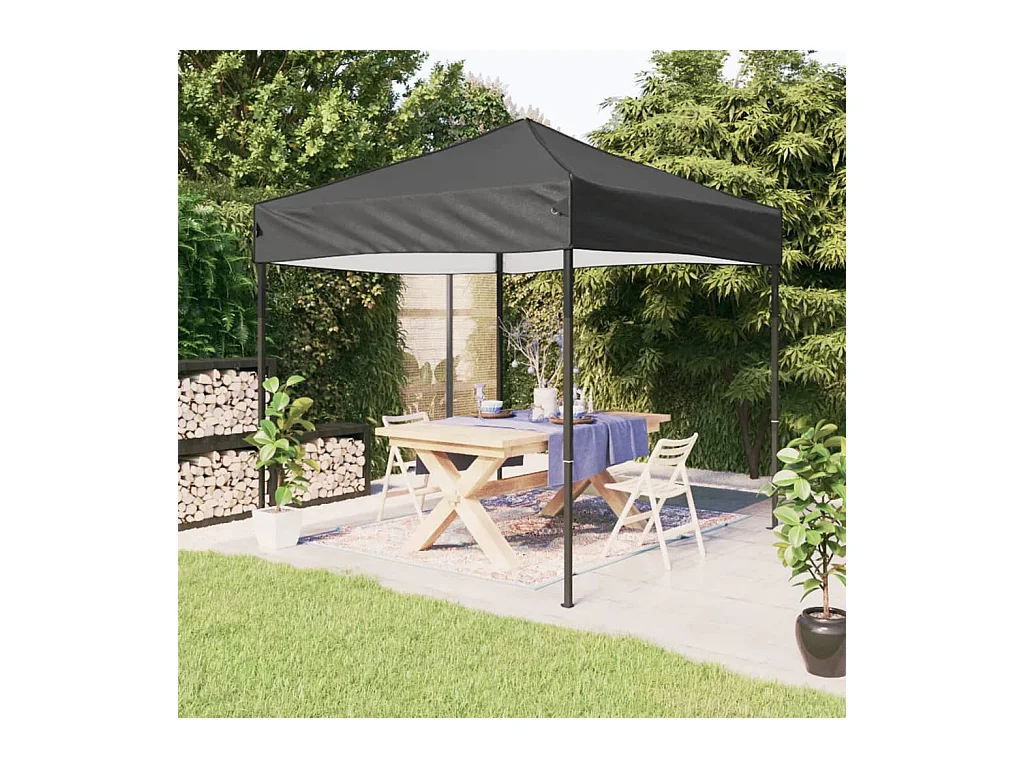 Tente de réception pliable Anthracite 2x2 m