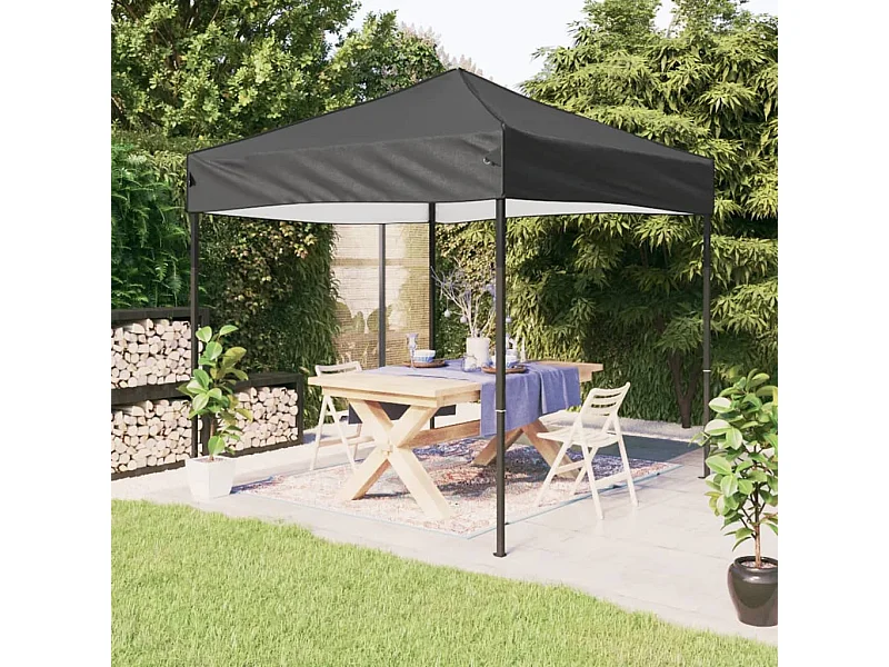 Tente de réception pliable Anthracite 2x2 m