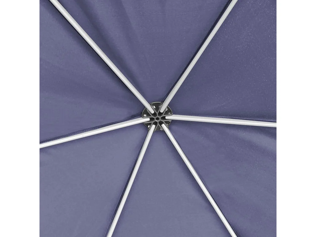 Chapiteau hexagonal avec 6 parois latérales 3,6x3,1m Bleu foncé