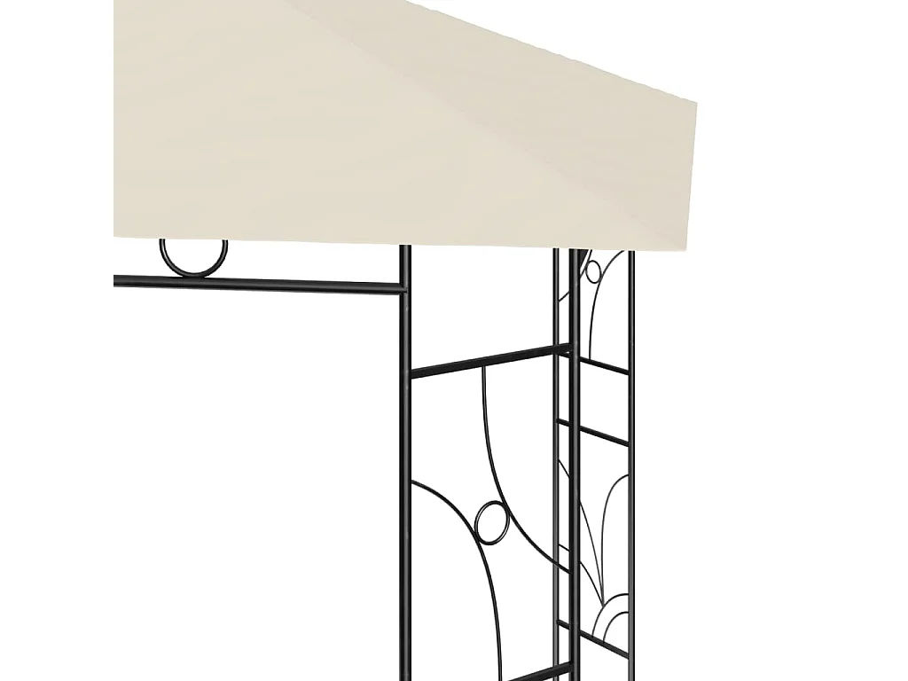 Gazebo 4x3x2,7 m 160 g/m² cor creme