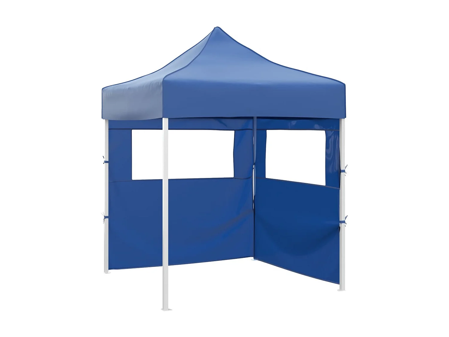 Tente de réception pliable avec 2 parois 2x2 m Acier Bleu