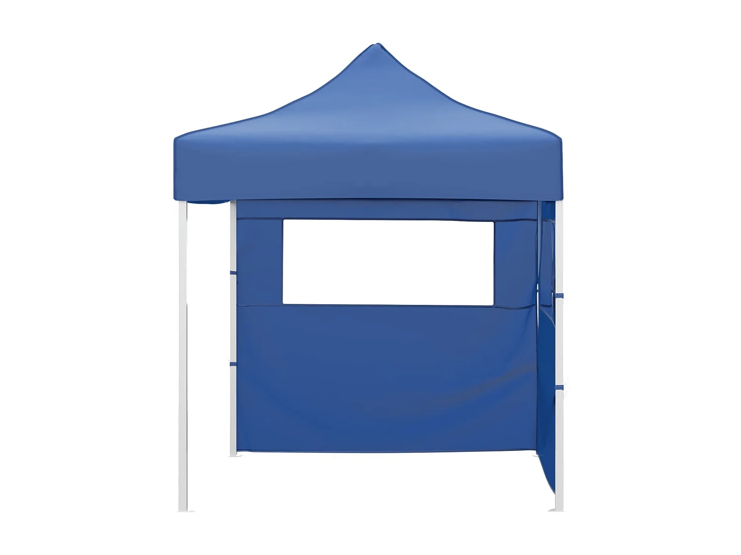 Tente de réception pliable avec 2 parois 2x2 m Acier Bleu