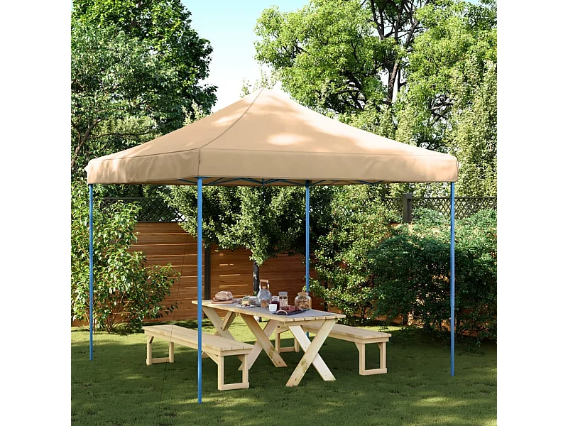 Tenda da Festa Pieghevole Pop-Up Beige 292x292x315 cm