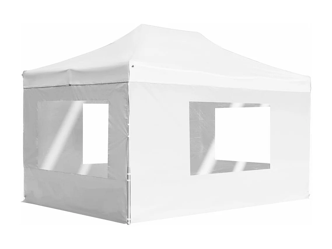 Carpa plegable profesional con paredes aluminio blanca 4,5x3 m