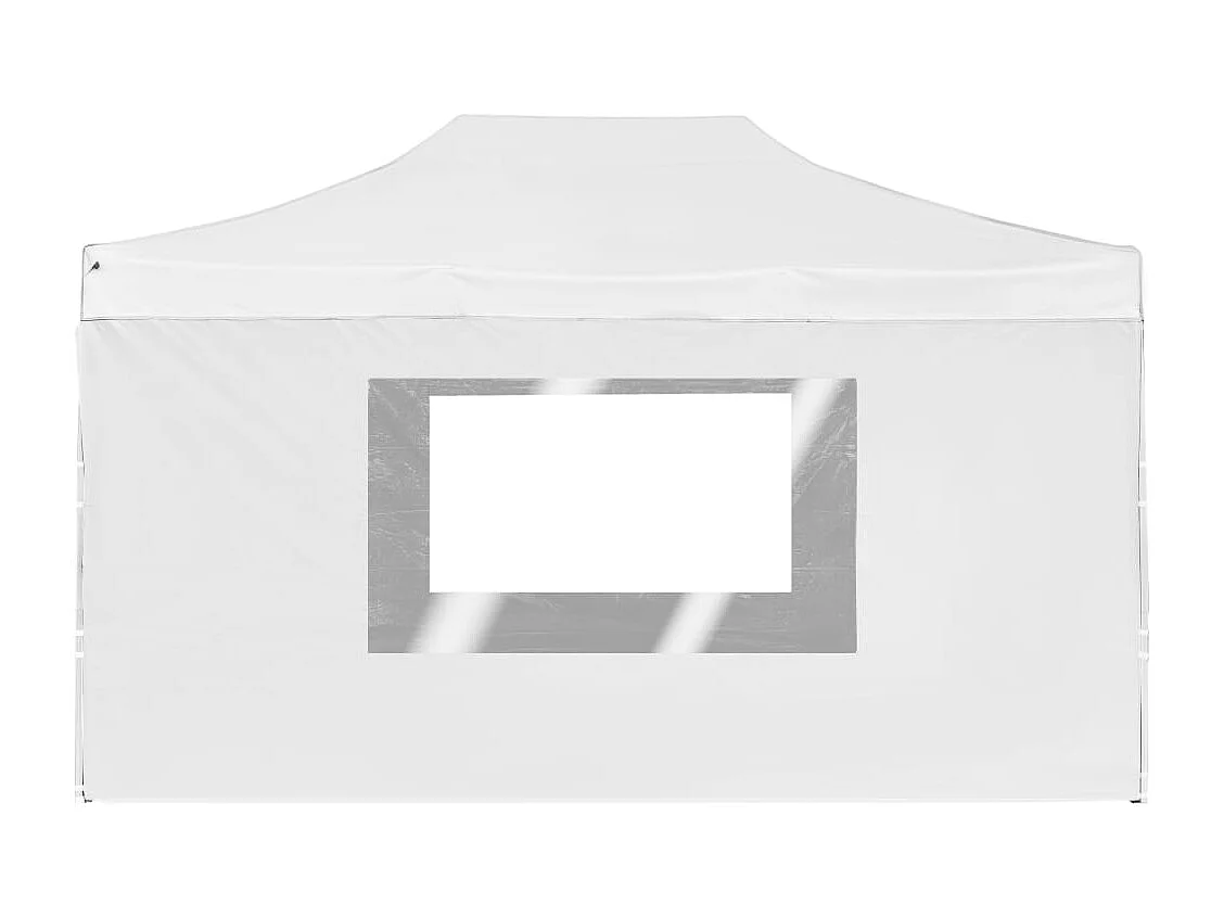 Tente de réception pliable avec parois Aluminium 4,5x3 m Blanc