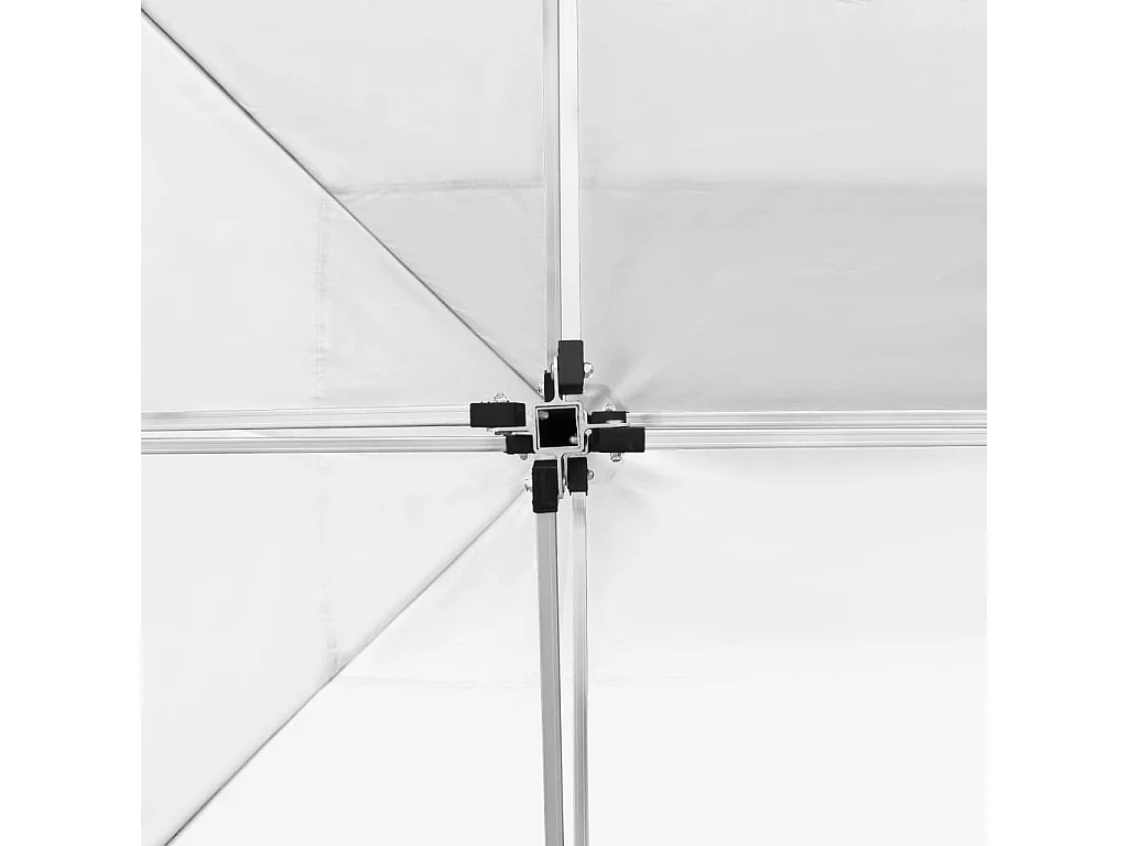 Tente de réception pliable avec parois Aluminium 4,5x3 m Blanc