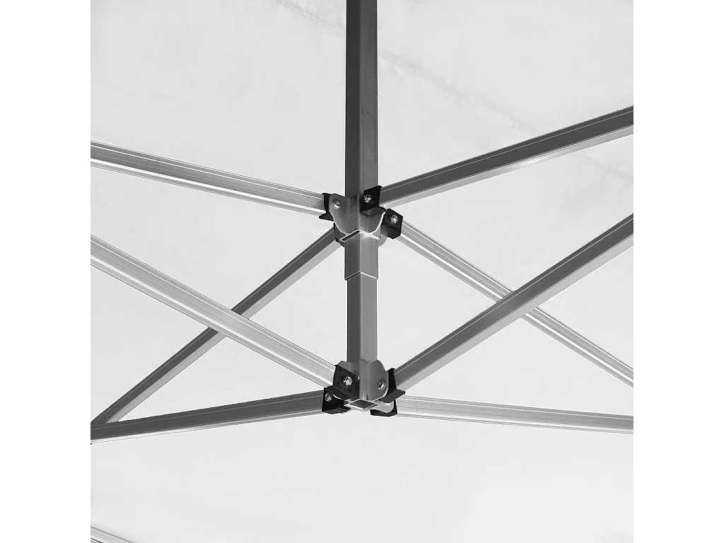 Tente de réception pliable avec parois Aluminium 4,5x3 m Blanc