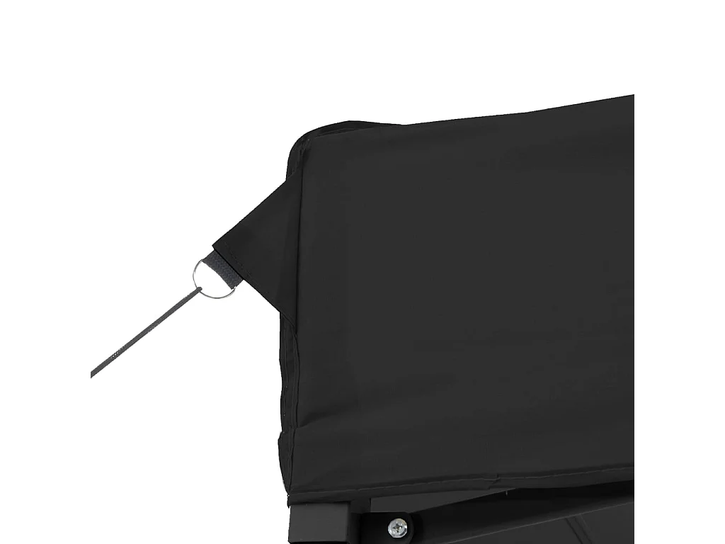 Tente de réception pliable escamotable 3 parois latérales noir