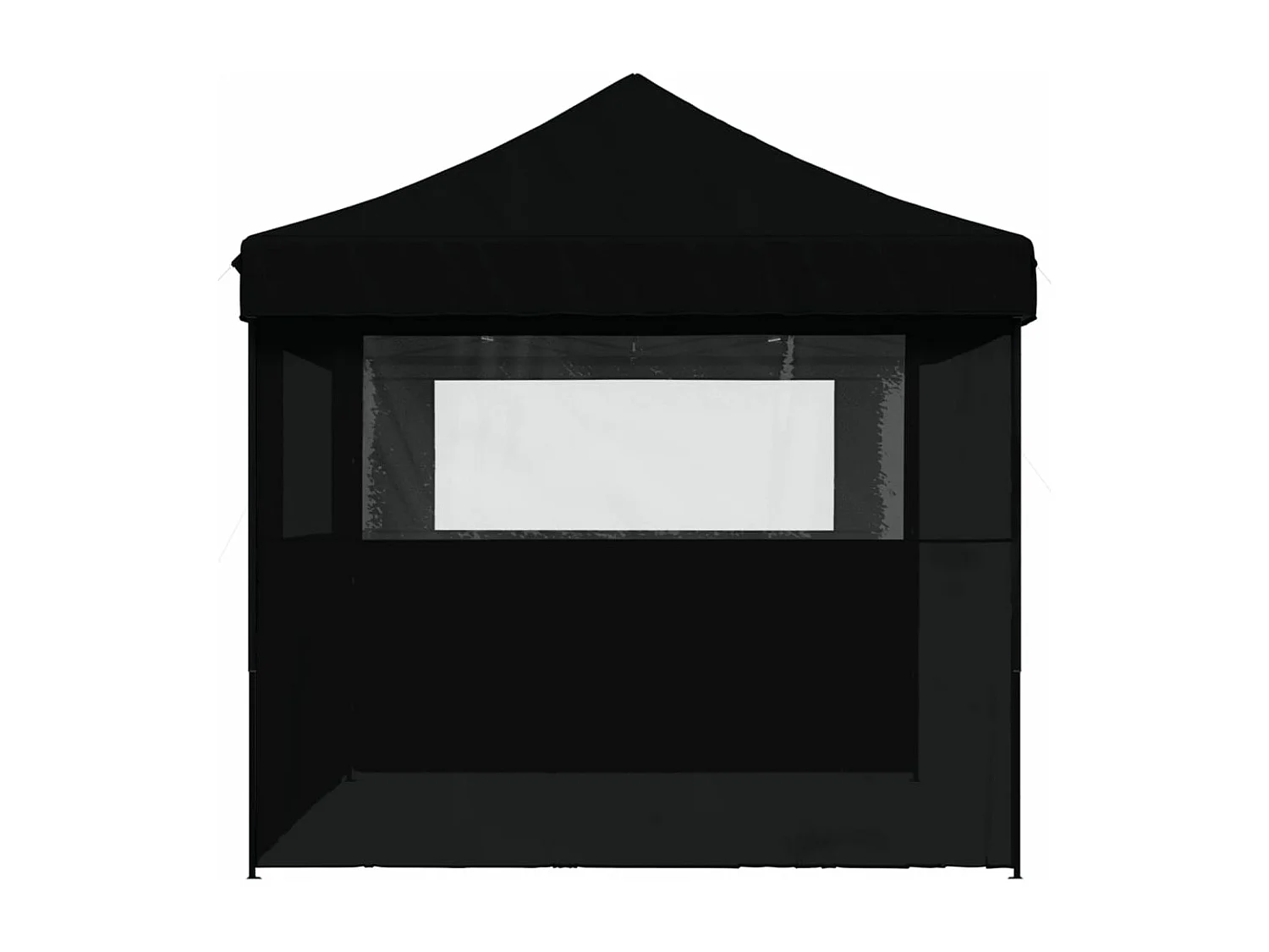 Tente de réception pliable escamotable 3 parois latérales noir