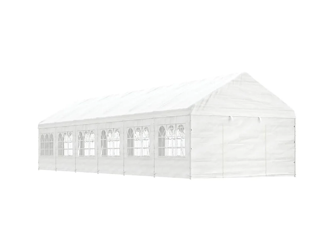 Belvédère avec toit blanc 13,38x4,08x3,22 m polyéthylène