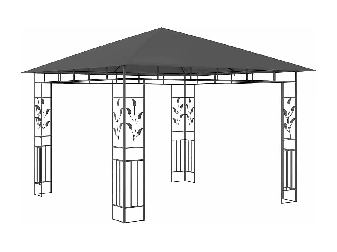 Belvédère avec moustiquaire 3x3x2,73 m Anthracite 180 g/m²