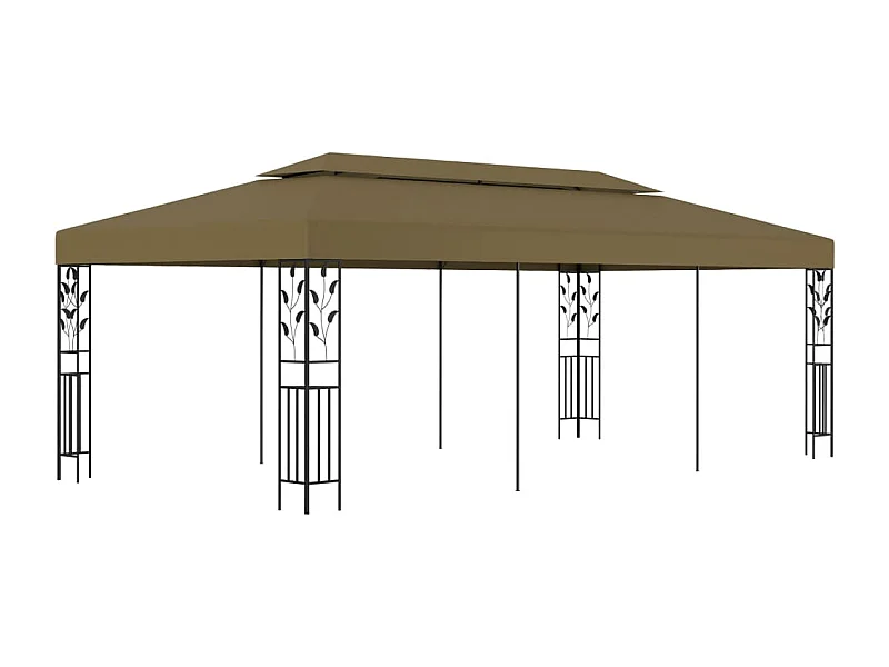 Chapiteau 6x3 m Taupe 180 g/m²