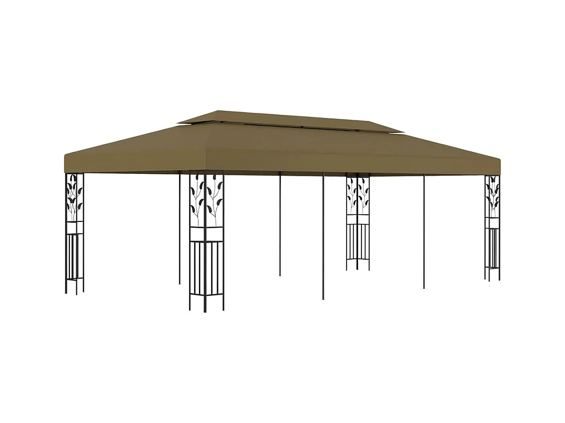 Pavillon 6x3 m Taupe 180 g/m²