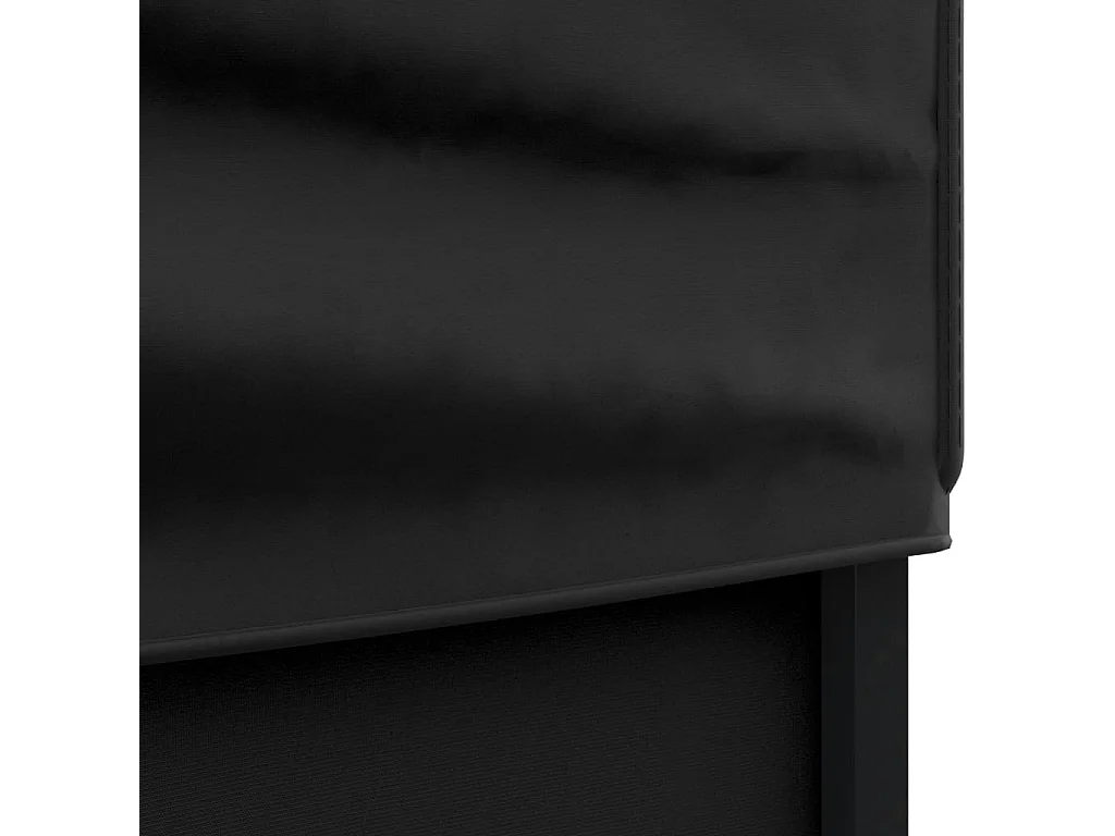 Tente de réception pliable avec parois Noir 3x3 m