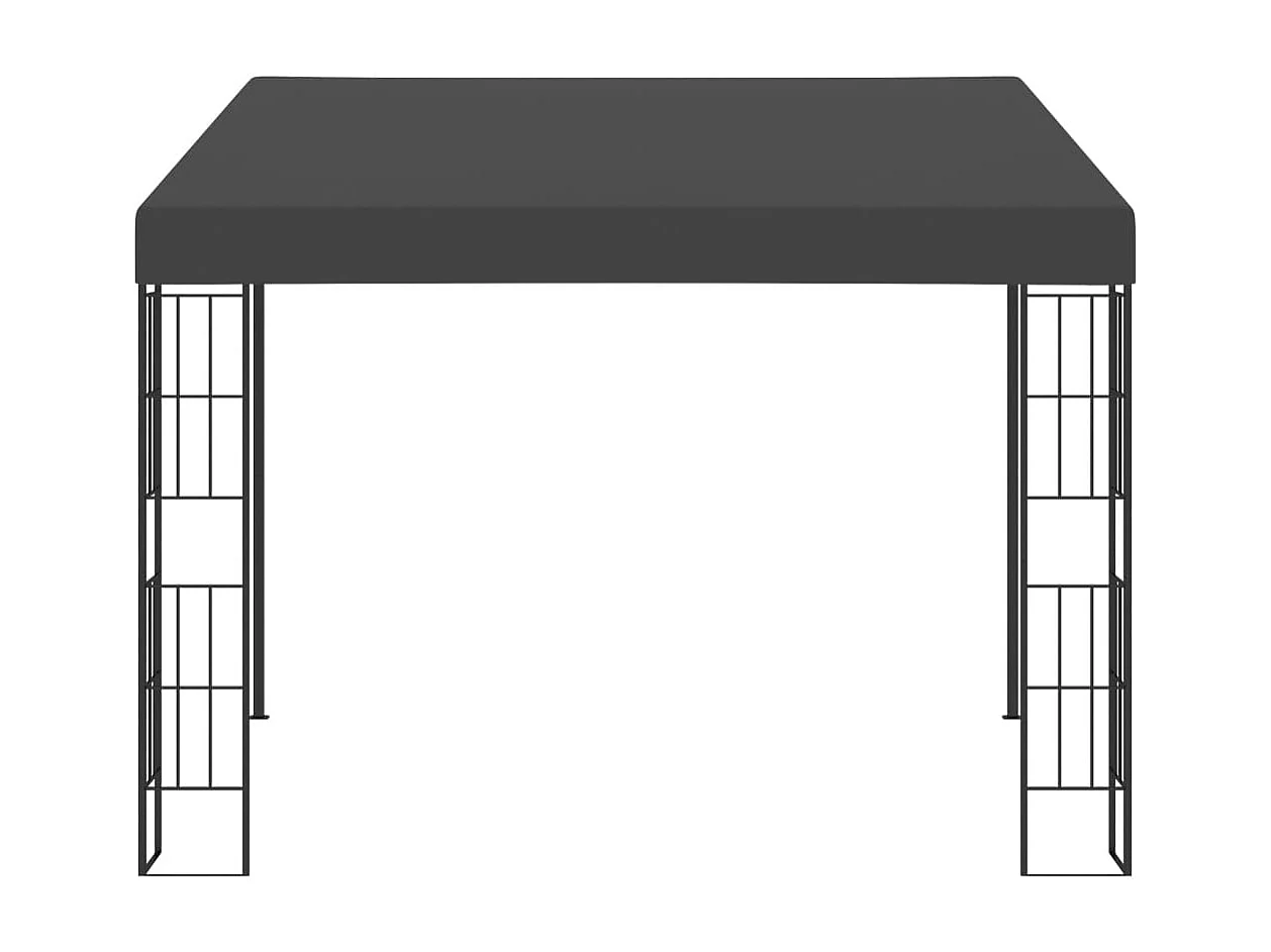 Belvédère mural 3x3 m Anthracite Tissu