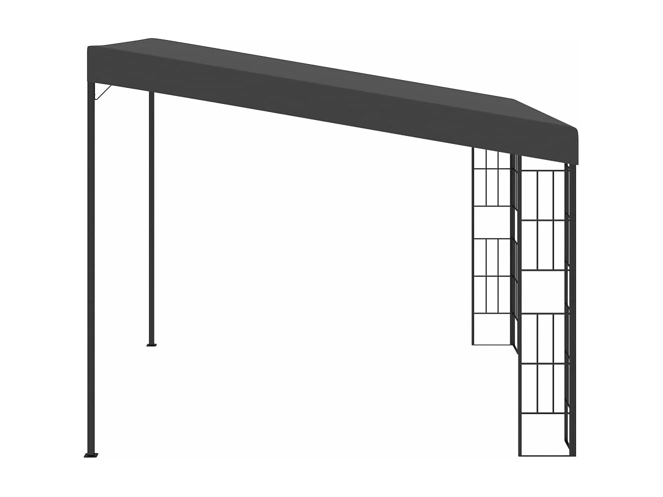 Belvédère mural 3x3 m Anthracite Tissu