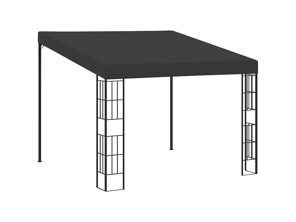 Gazebo a Parete 3x3 m Antracite in Tessuto