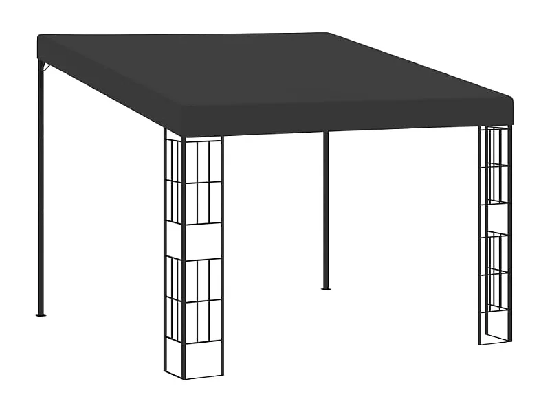 Wand-Pavillon 3x3 m Anthrazit Stoff