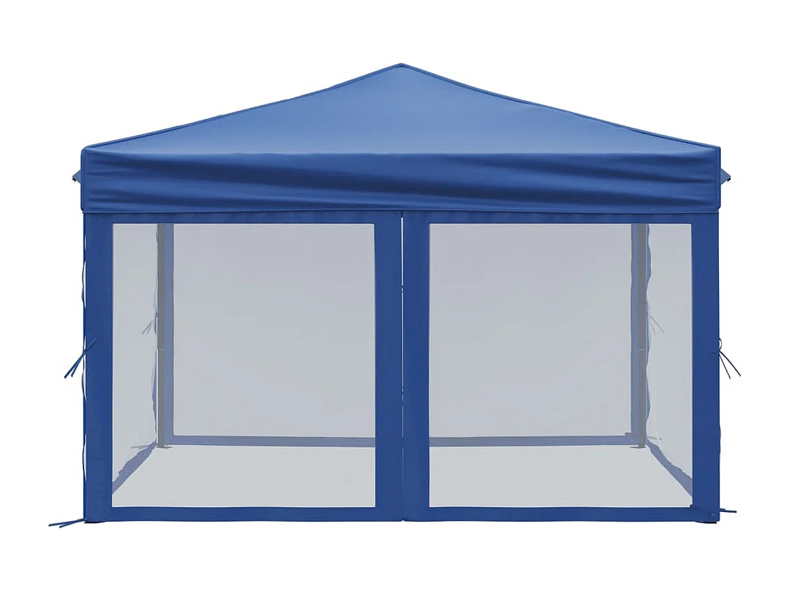 Carpa para fiestas plegable con paredes laterales azul 3x3 m