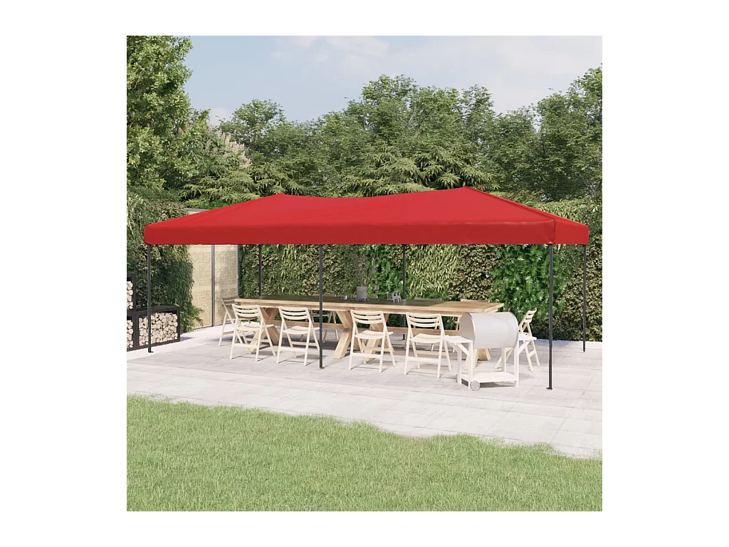 Partytent inklapbaar 3x6 m rood