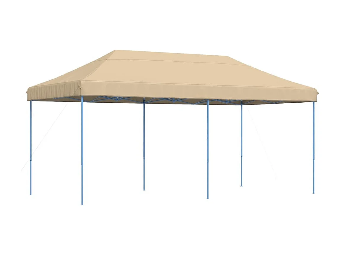 Tente de réception pliable escamotable beige 580x292x315 cm