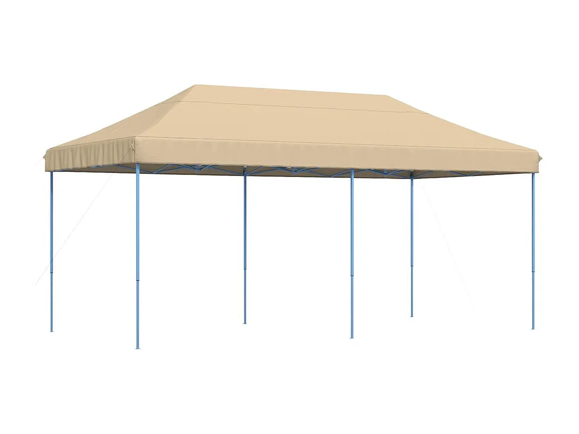 Tente de réception pliable escamotable beige 580x292x315 cm