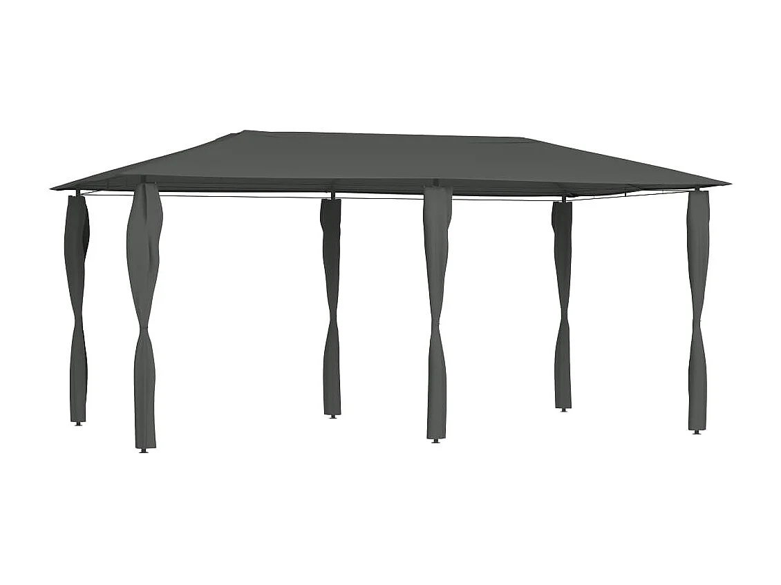 Belvédère avec revêtement de poteaux 2,98x5,3x2,59 m 160 g/m²