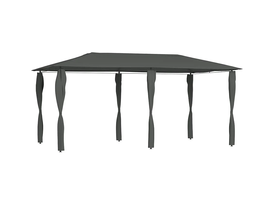 Belvédère avec revêtement de poteaux 2,98x5,3x2,59 m 160 g/m²