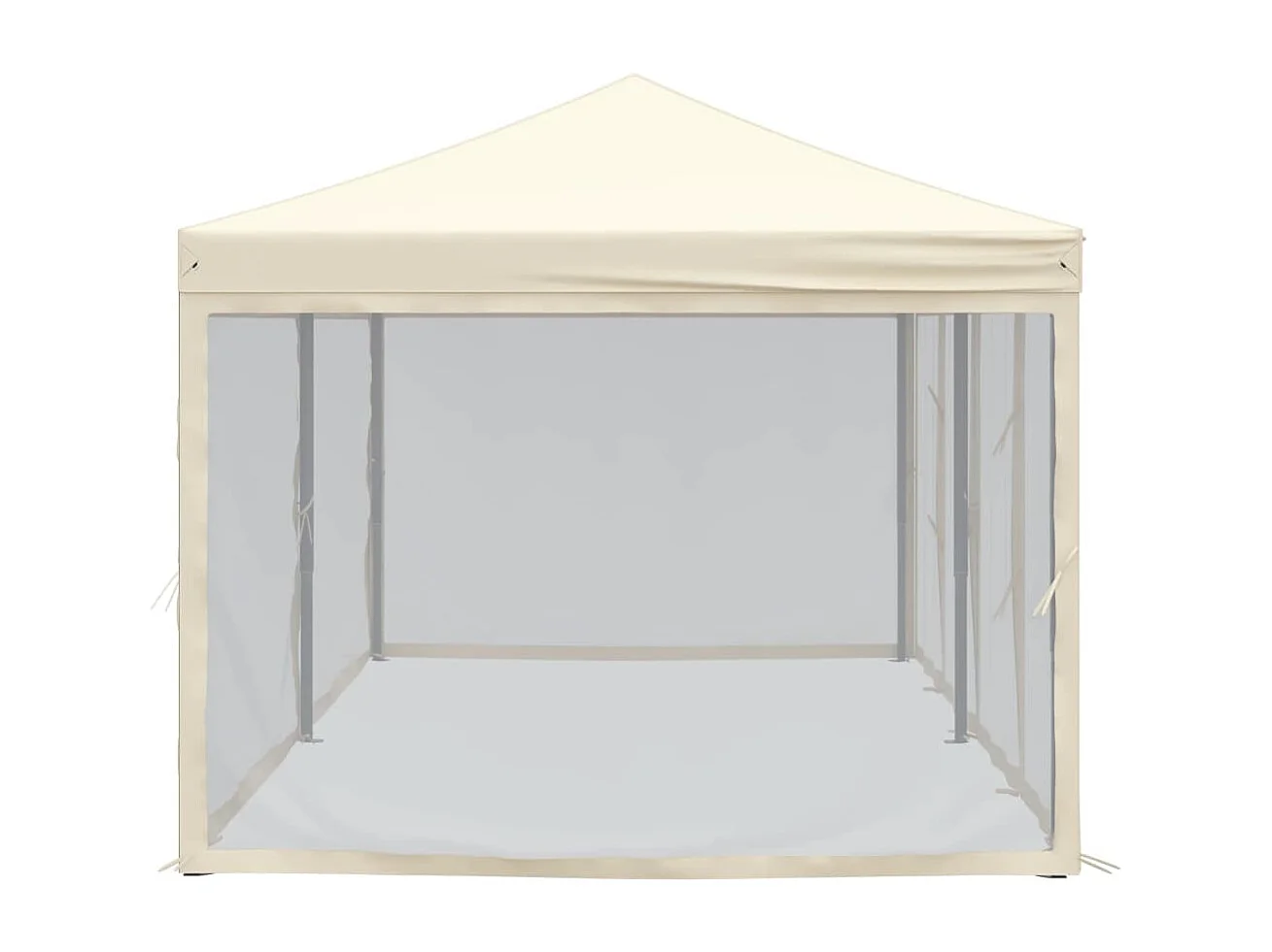Tente de réception pliable avec parois Crème 3x6 m