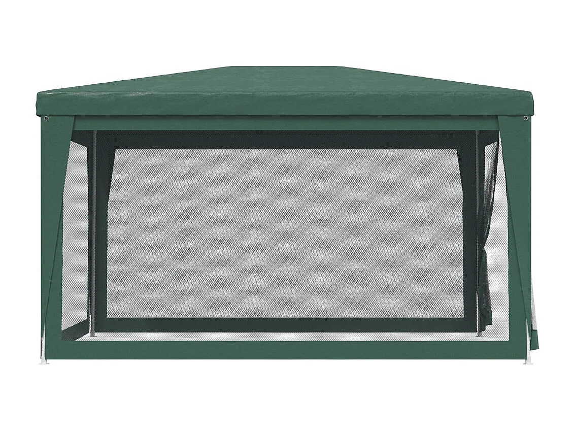 Partytent met 4 mesh zijwanden 3x4 m HDPE groen