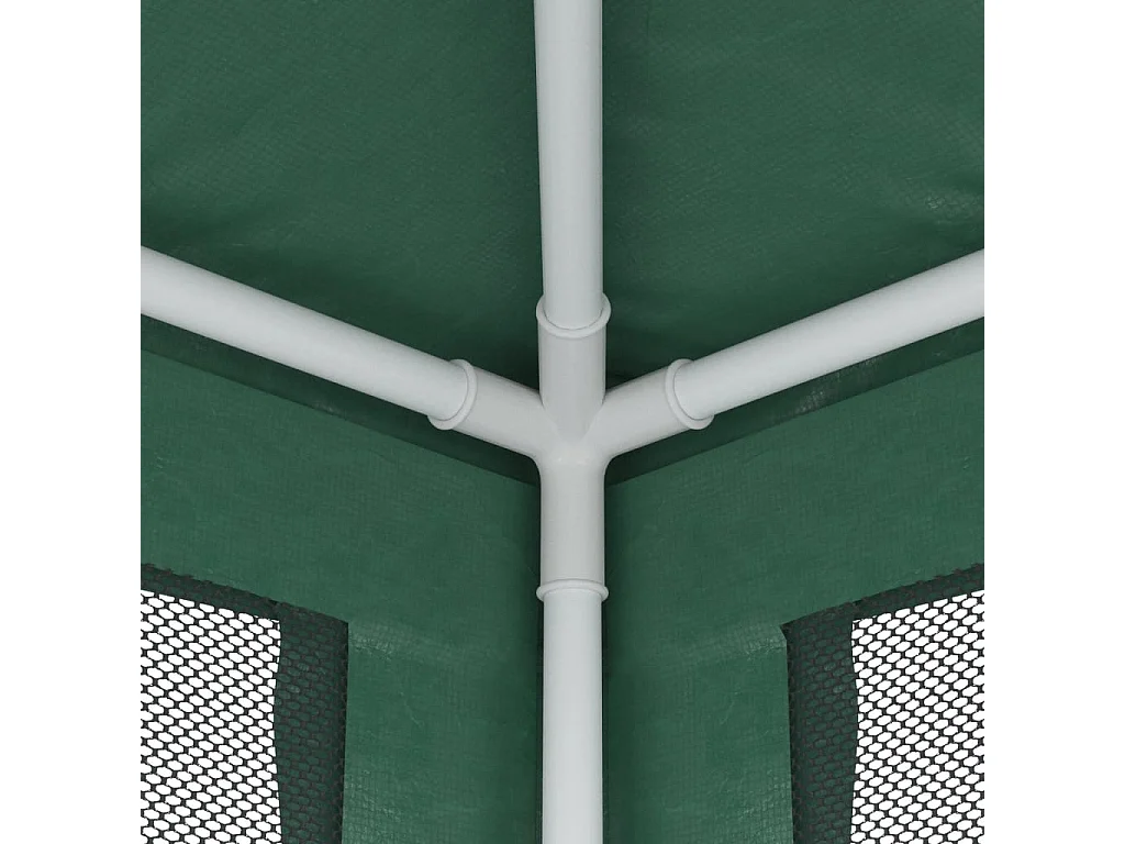 Tenda per Feste con 6 Pareti Laterali in Rete Verde 3x6 m HDPE