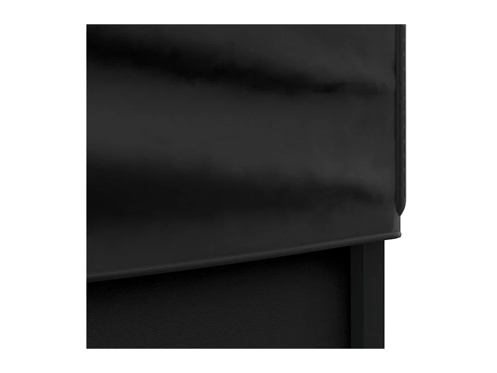 Tente de réception pliable avec parois Noir 2x2 m