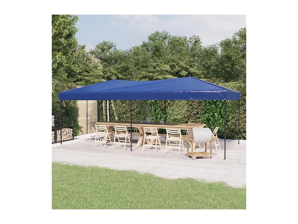 Tenda per Feste Pieghevole Blu 3x6 m