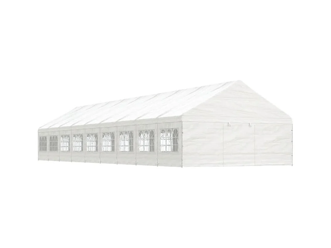 Belvédère avec toit blanc 20,07x5,88x3,75 m polyéthylène
