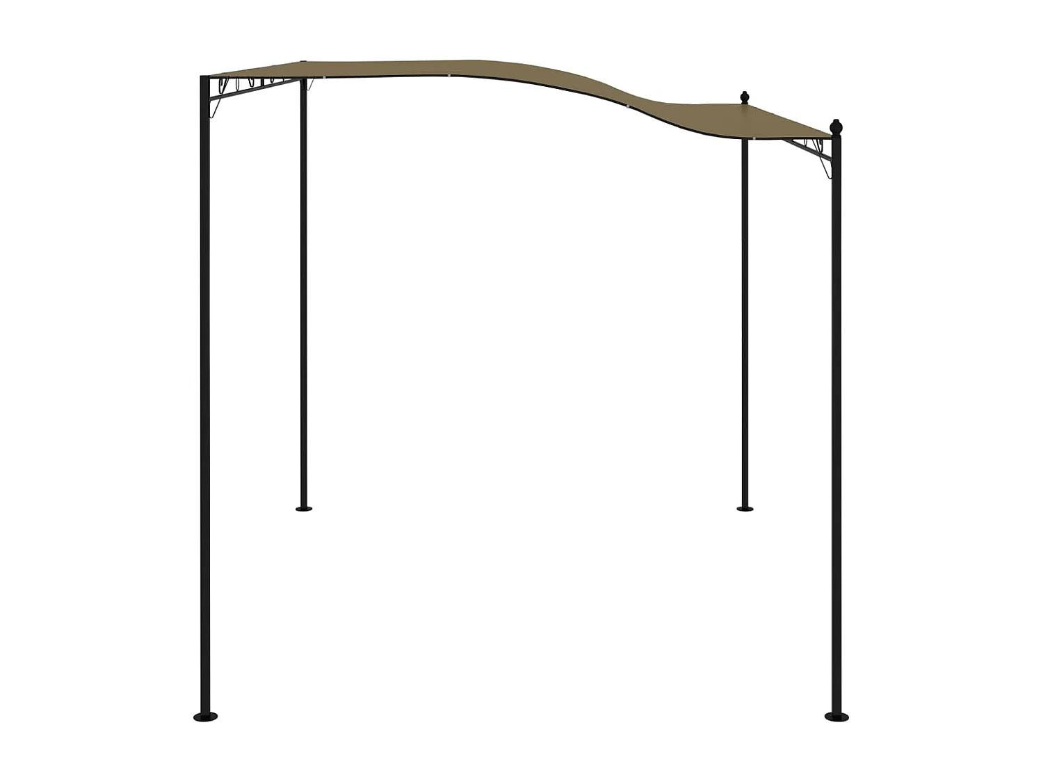 Auvent de parasol 3x2,4 m Taupe 180 g/m²