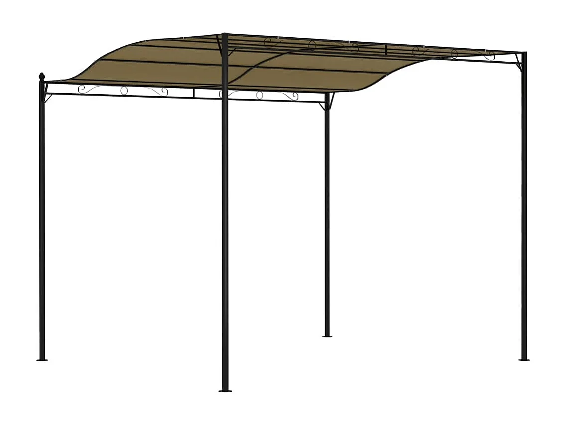 Auvent de parasol 3x2,4 m Taupe 180 g/m²