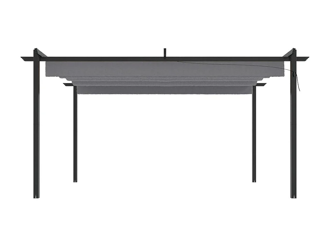 Tonnelle de jardin avec toit rétractable 4x3 m Anthracite