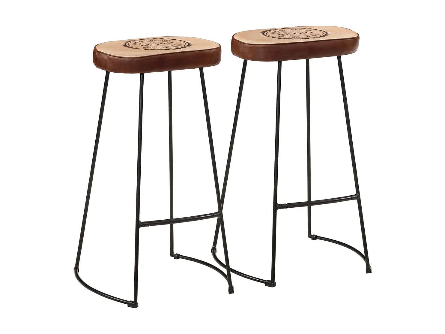 3-teiliges Bar-Set aus massivem rohem Mangoholz und Metall